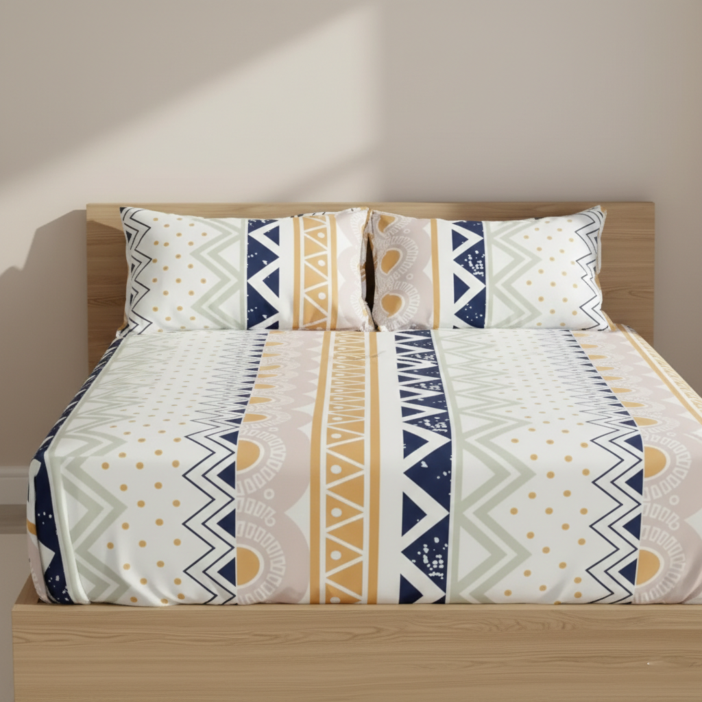 Abstract Mist 300TC Micro Cotton Bedsheet