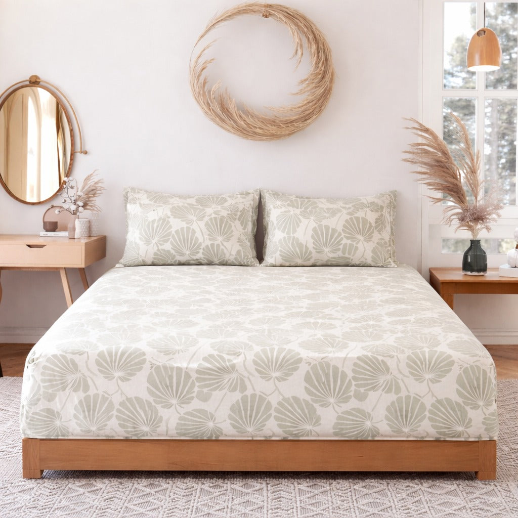 Adam Cream Fitted Bed Sheet