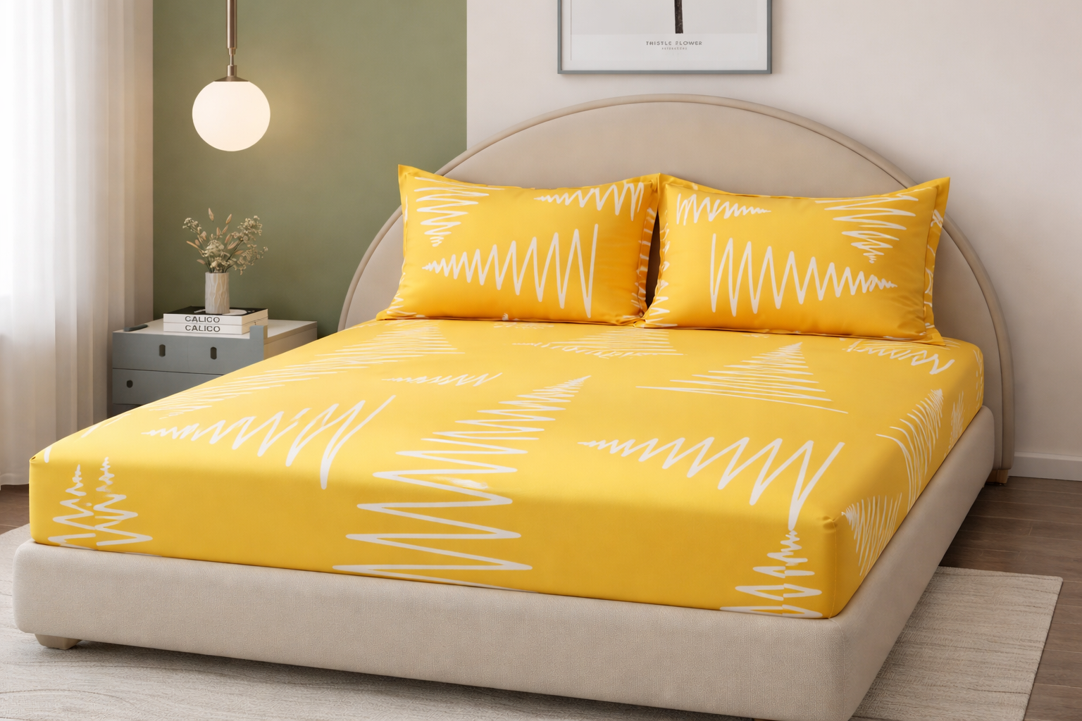 Meadow Yellow Fitted Bed Sheet
