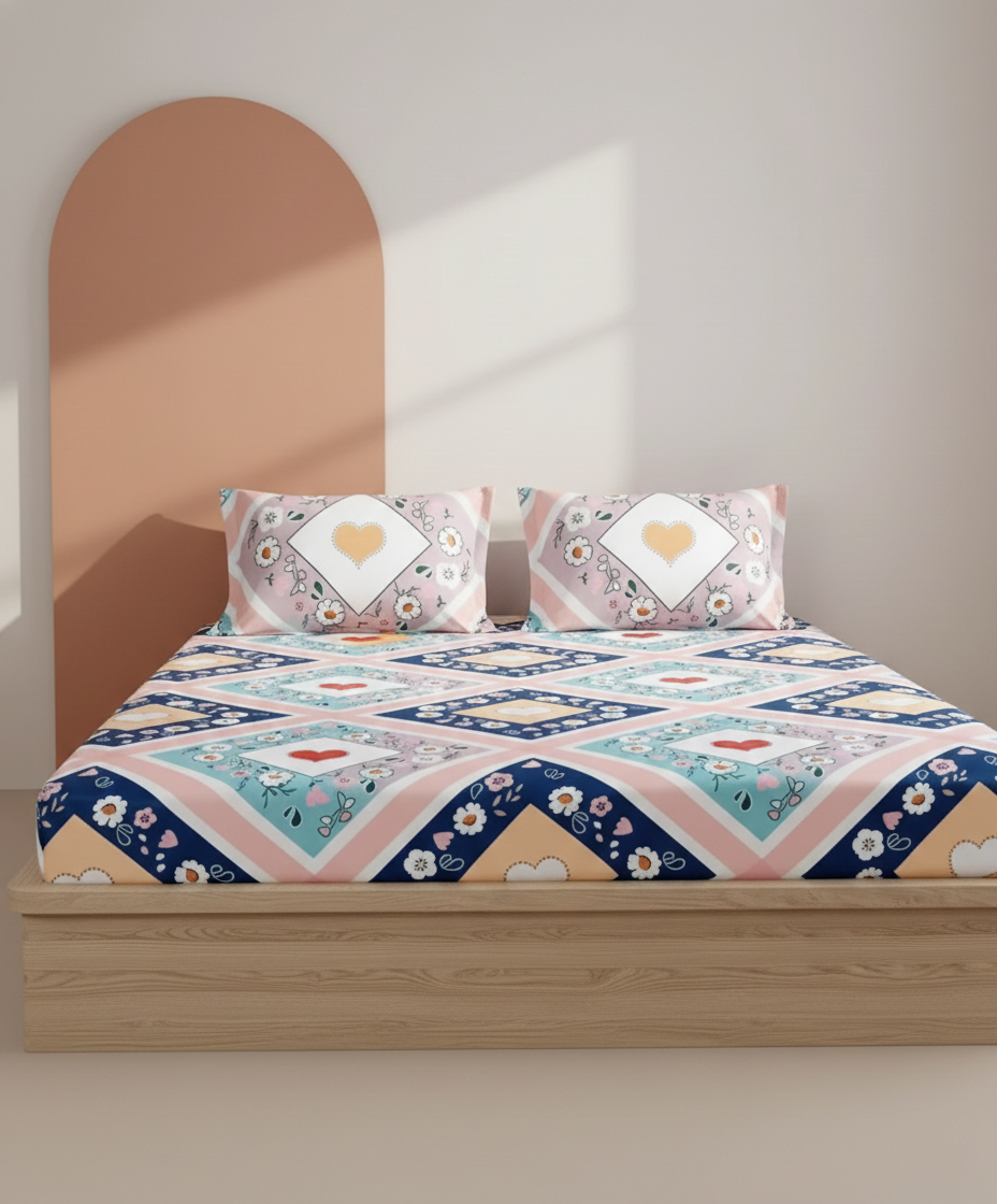 Rose Gold Fitted Bed Sheet