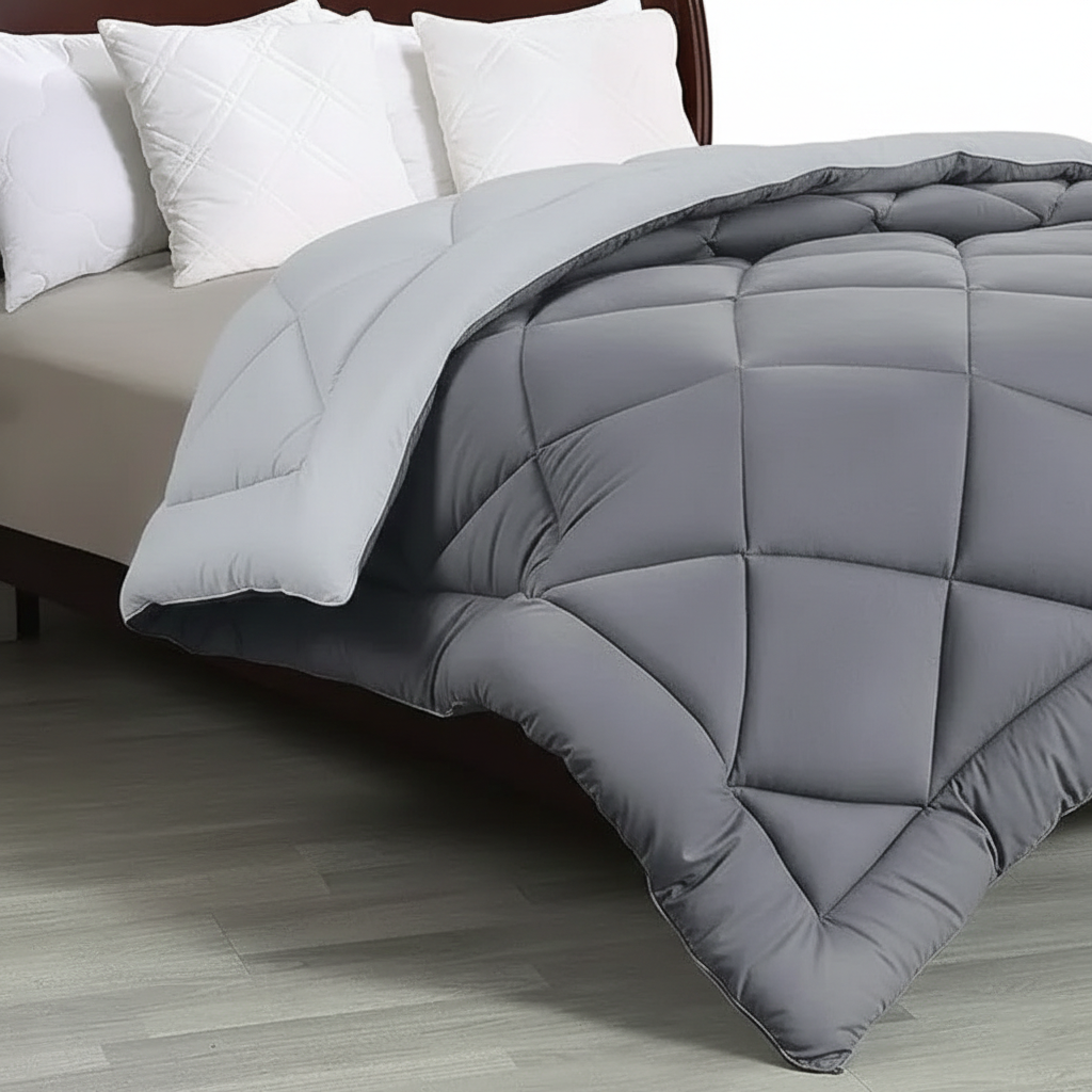 Ash Pearl Dual Tone Reversible Solid Comforter