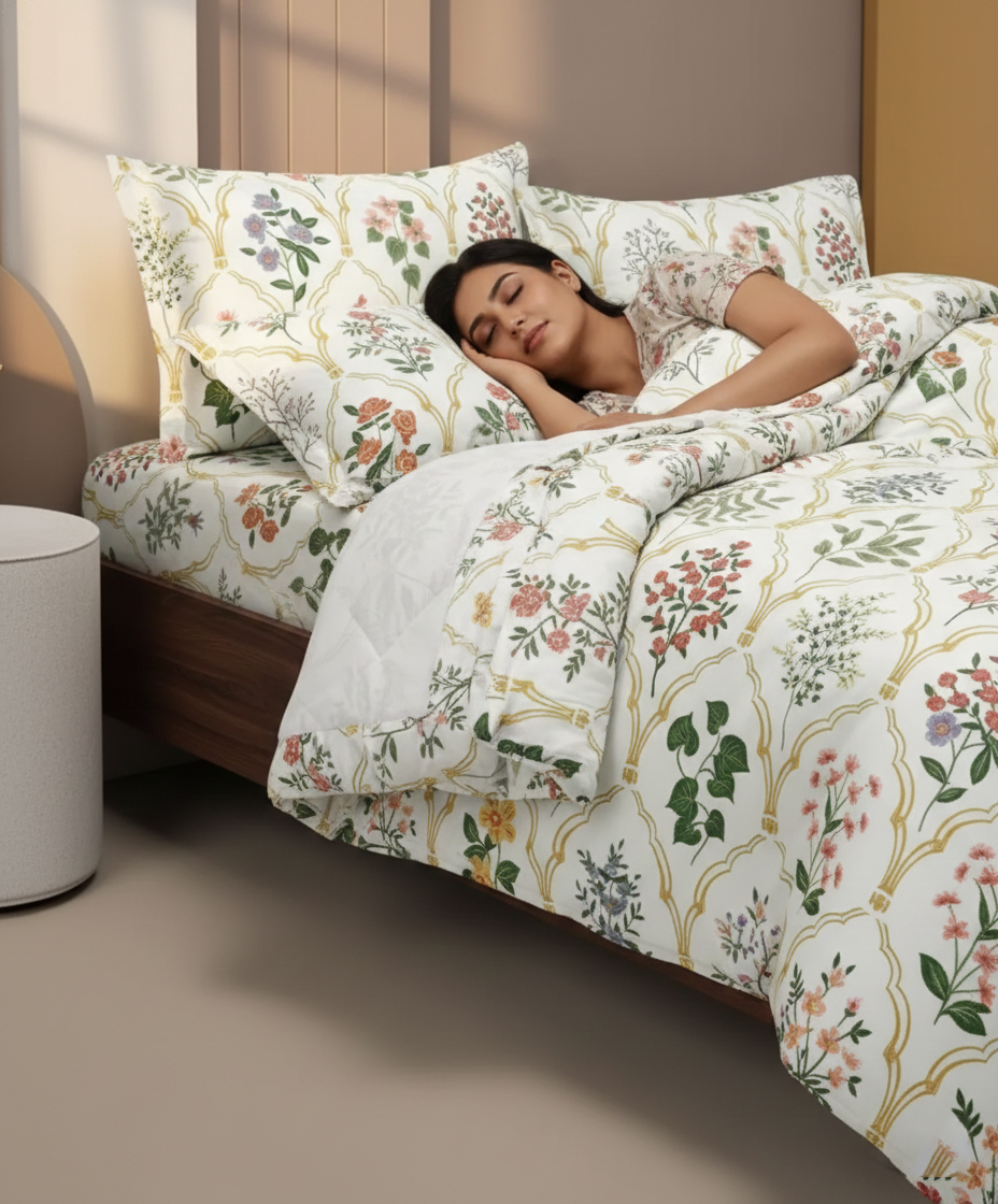 Floral Paradise 220 GSM Comforter Set
