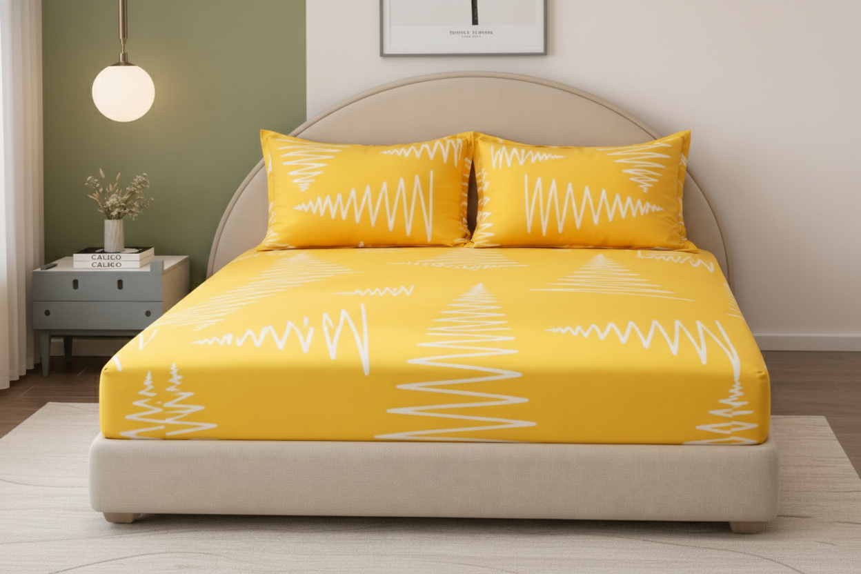 Meadow Yellow Fitted Bed Sheet