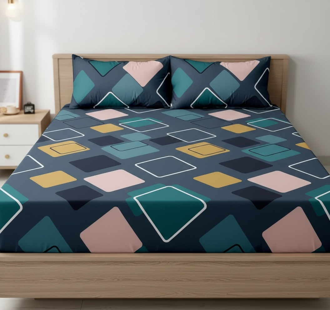 Navy Ultrasoft Fully Fitted Bed Sheet