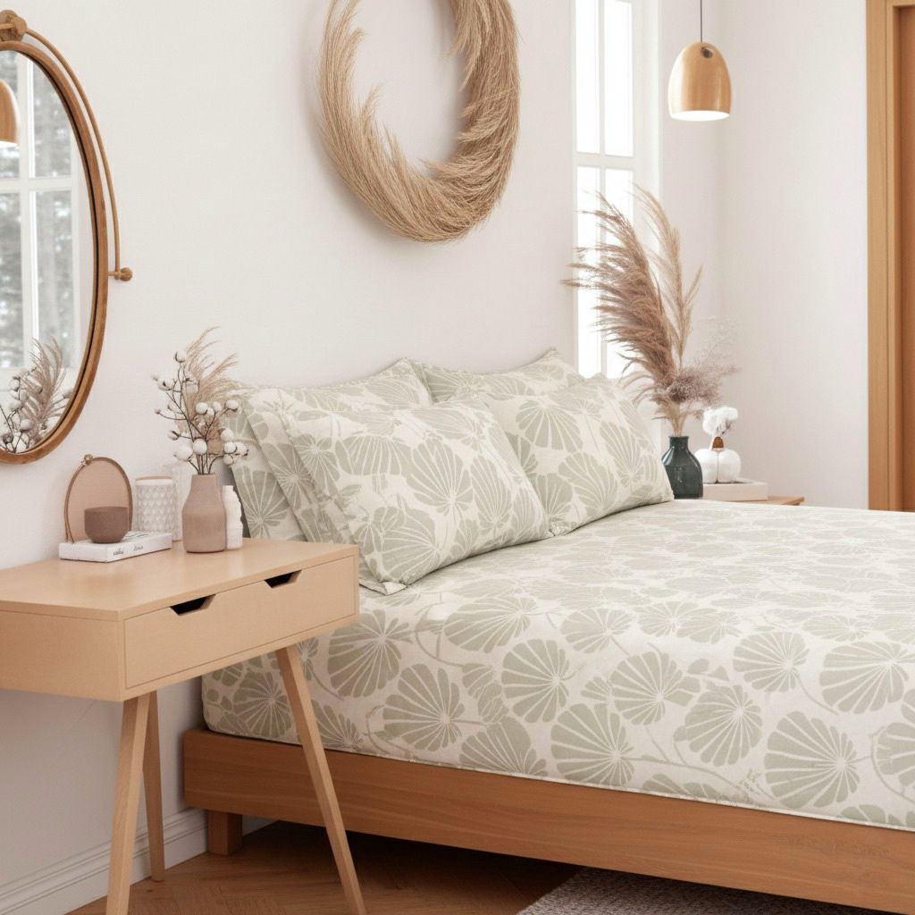 Adam Cream Fitted Bed Sheet