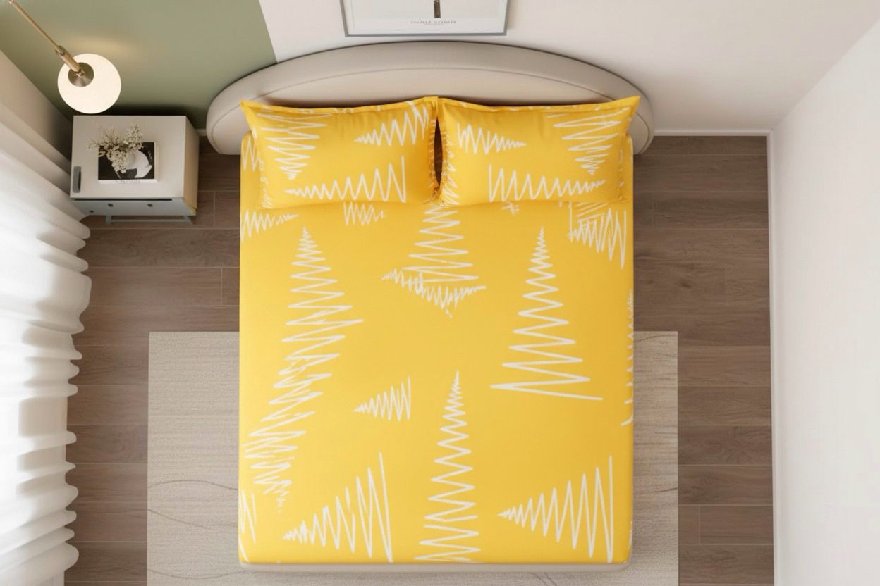 Meadow Yellow Fitted Bed Sheet