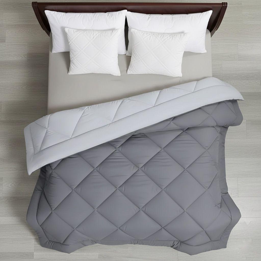 Ash Pearl Dual Tone Reversible Solid Comforter