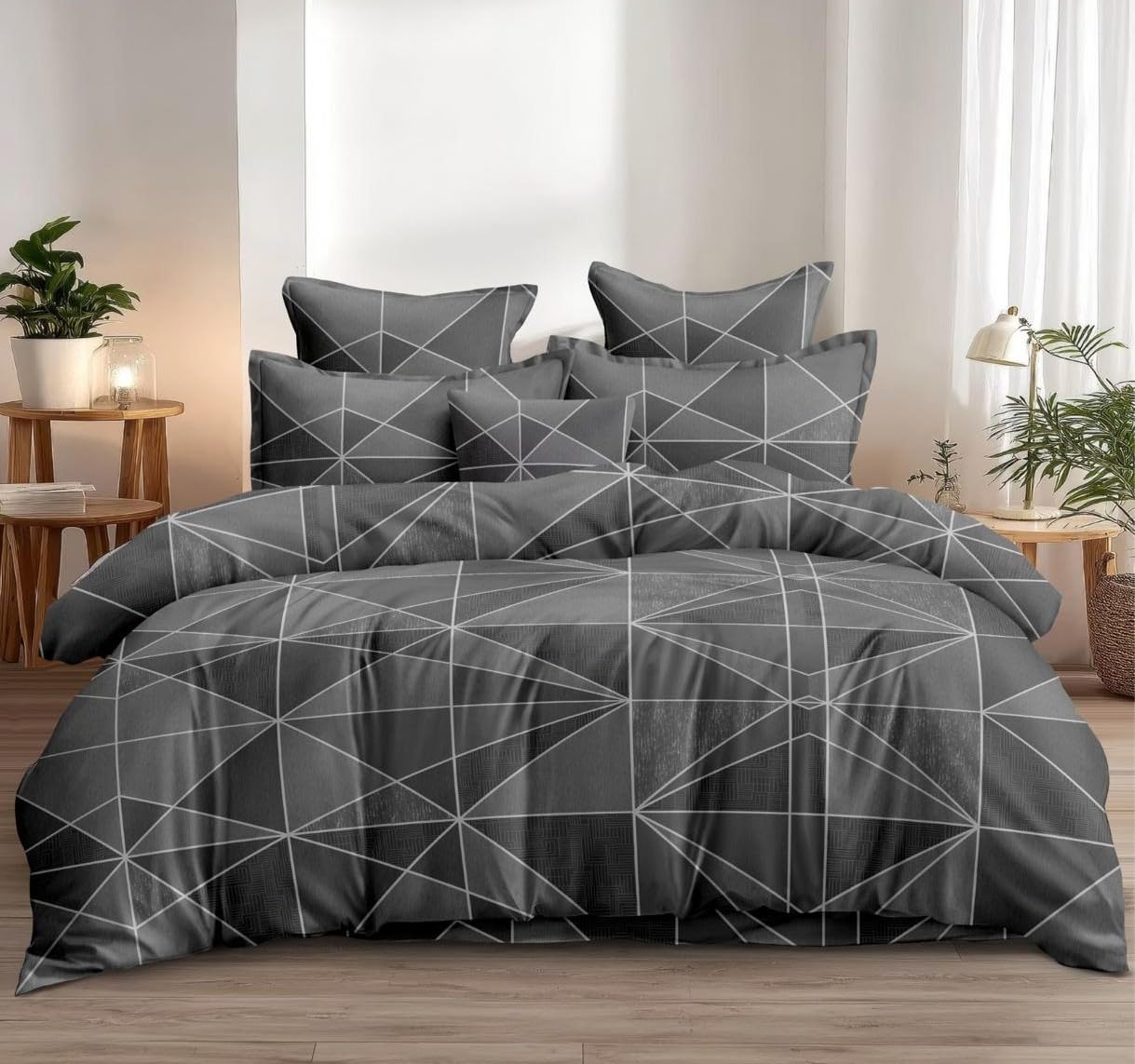 Mystic Grey Fully Fitted Bedsheet