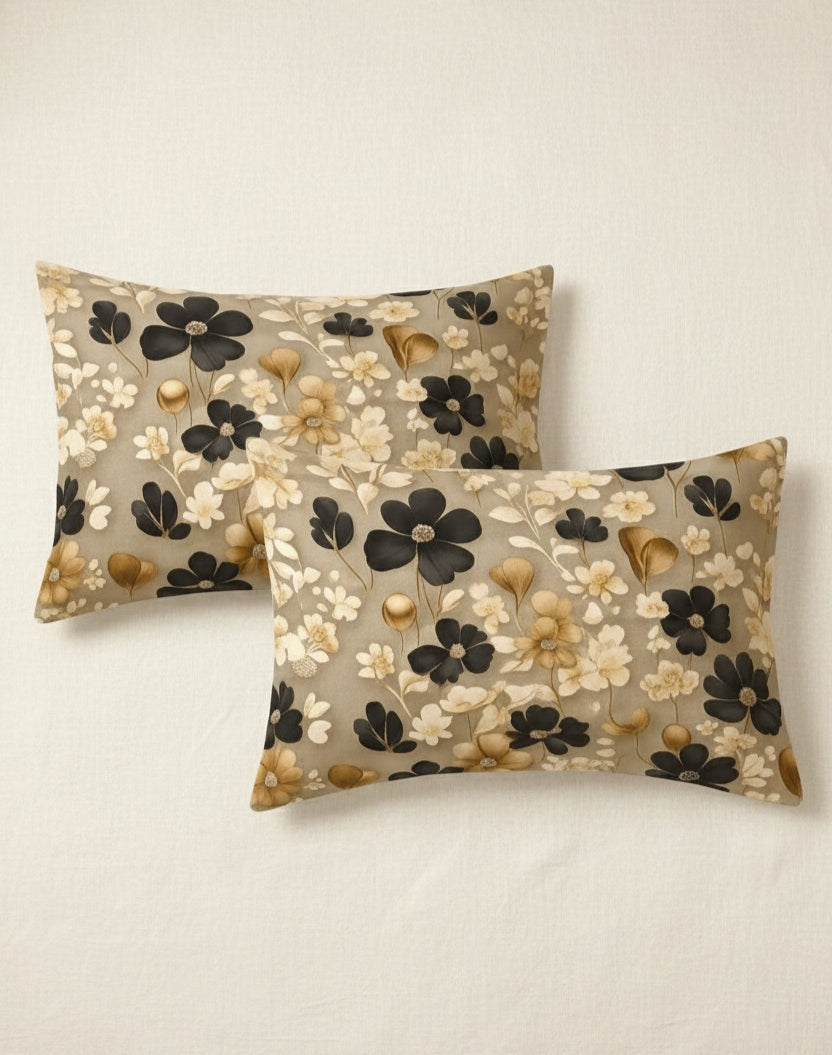 3D Golden Flowers 300TC Micro Cotton Bedsheet